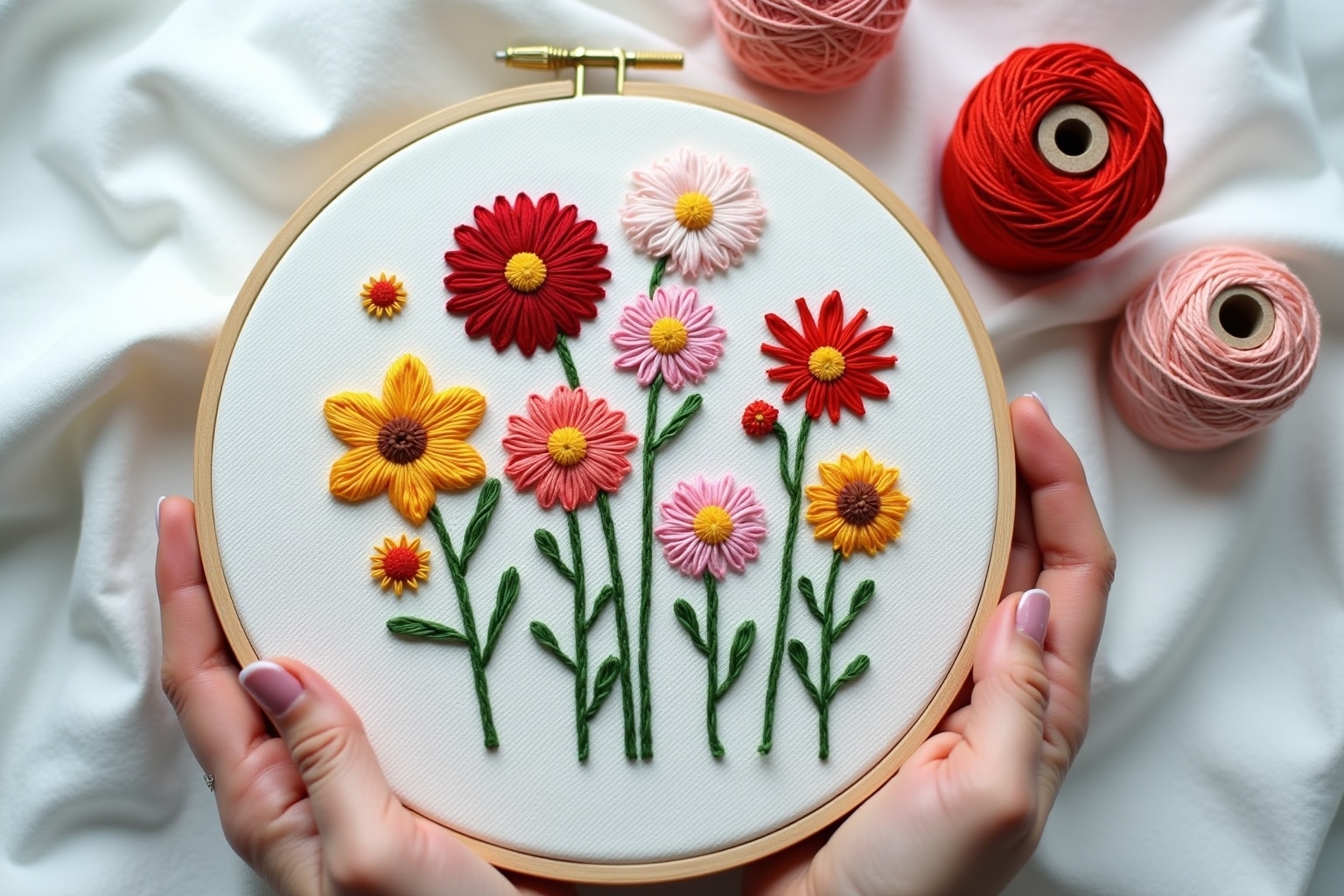 blumen sticken einfach-Titel