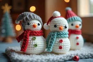 Schneemänner häkeln - Anleitung für den Winter