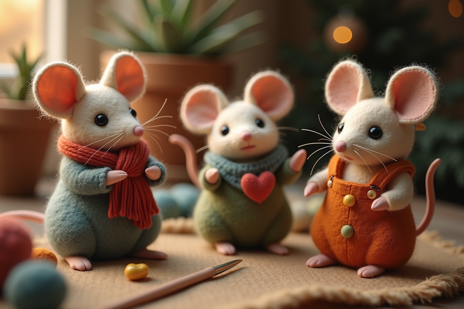 Mäuse filzen: So gestaltest du niedliche Dekorationen