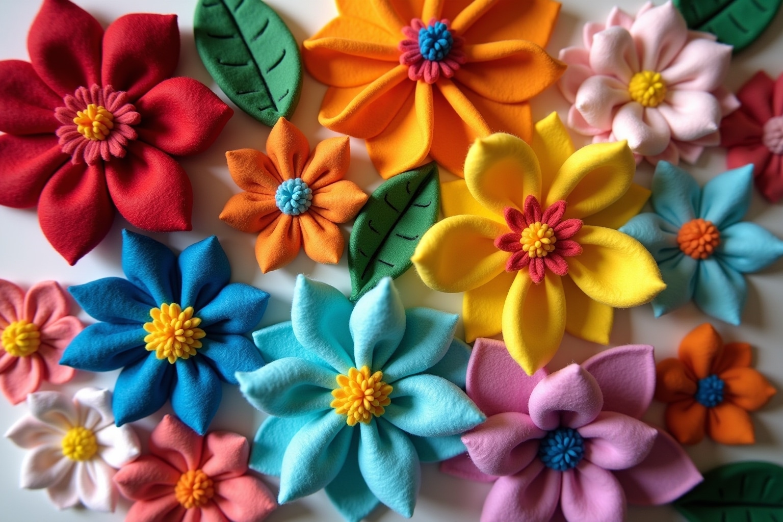 17 einfache filzen Blumen Ideen