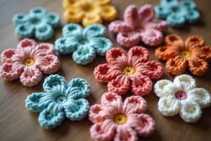 Einfache Häkel-Blumenmuster